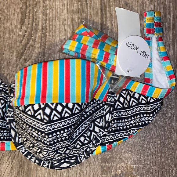 Tribal Geometric Halter Balconette Bikini Top - Picture 2 of 7